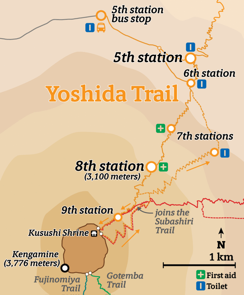 ภูเขาไฟฟูจิ Yoshida Trail Beaconboy Travel